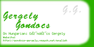 gergely gondocs business card